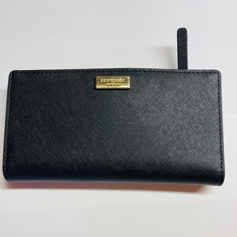 Black Kate Spade Slim Bifold Wallet